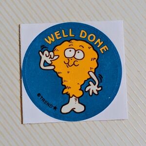 10/$25 Fried Chicken "Well Done" Scratch & Sniff Retro Reward Sticker